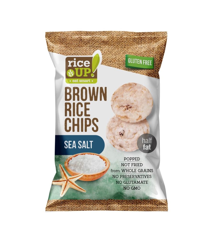ryžové chipsy s príchuťou morská soľ