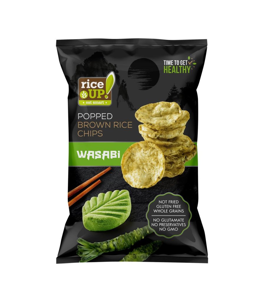 ryžové chipsy s príchuťou wasabi
