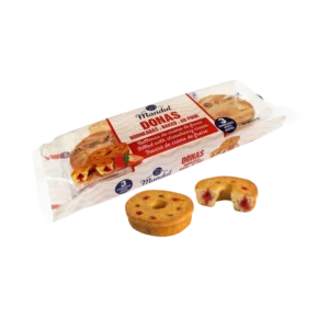 Donuty s jahodovým pyré